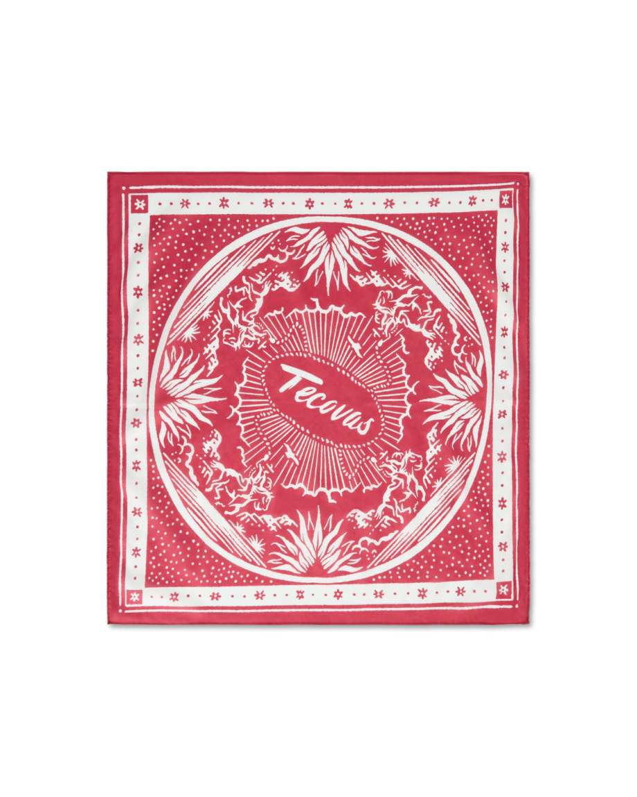 Front view of Gameday Bandana - Red on plain background