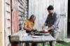 couple enjoying the food they made