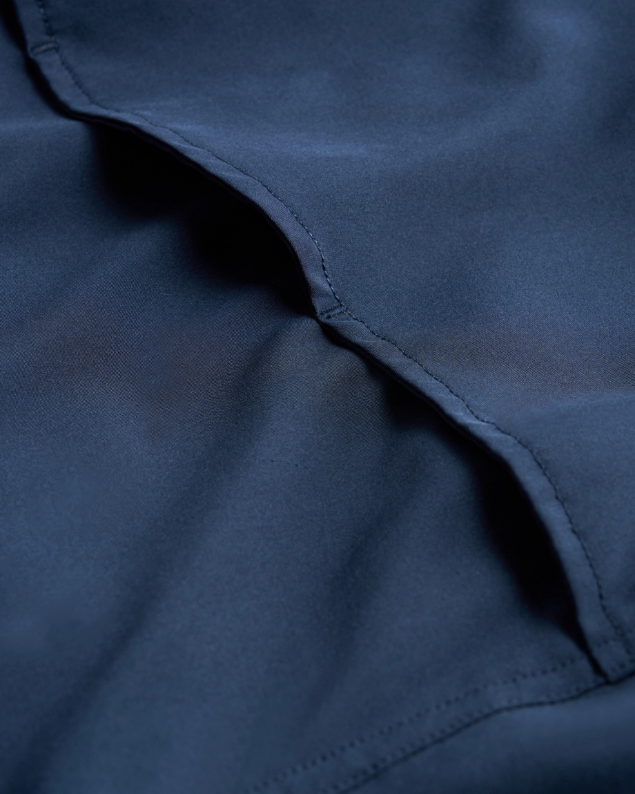 Closeup detail view of Men's Performance Western Pearl Snap SS - Navy