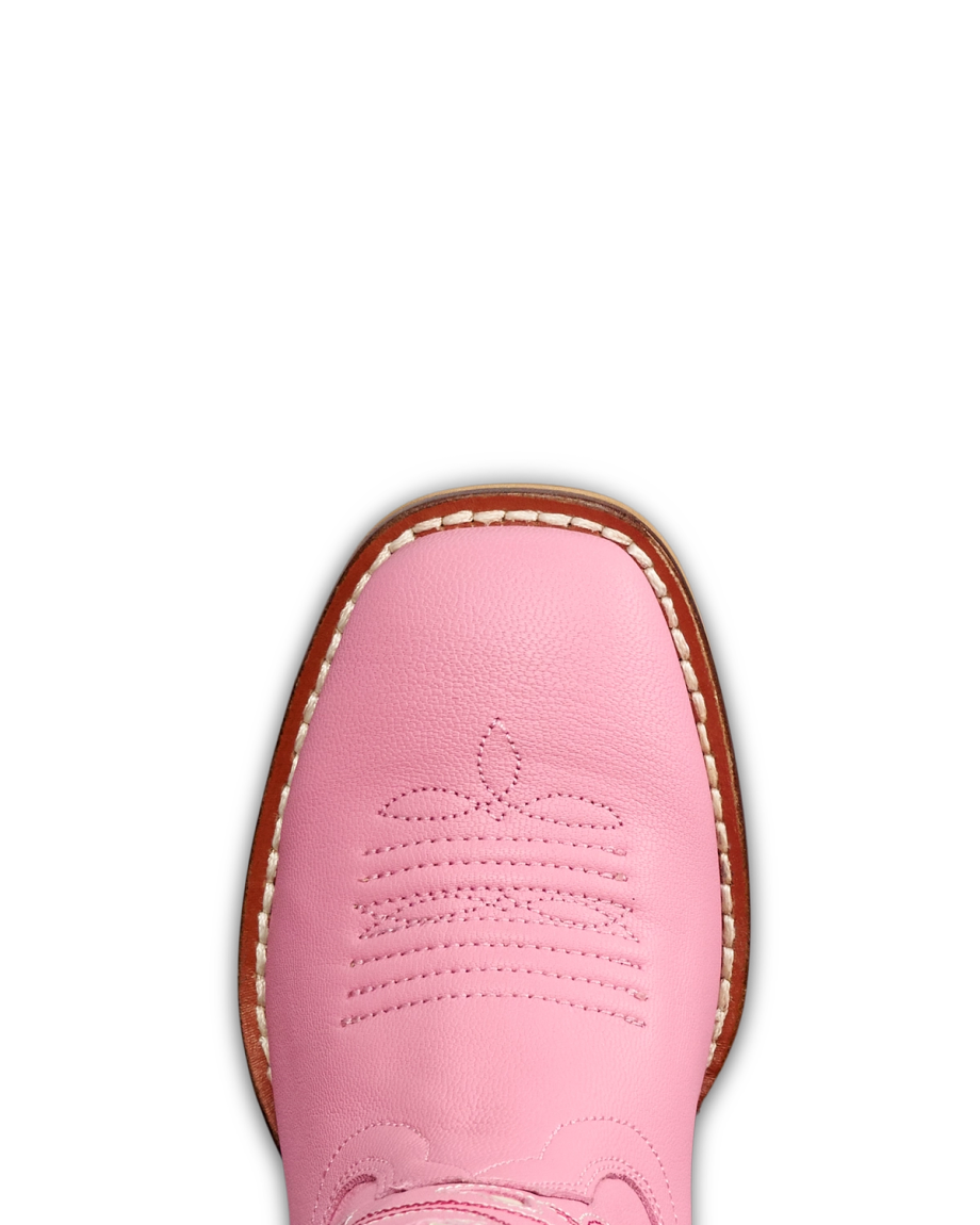 Toe view of The Annie Hearts Toddler - Wild Rose on plain background