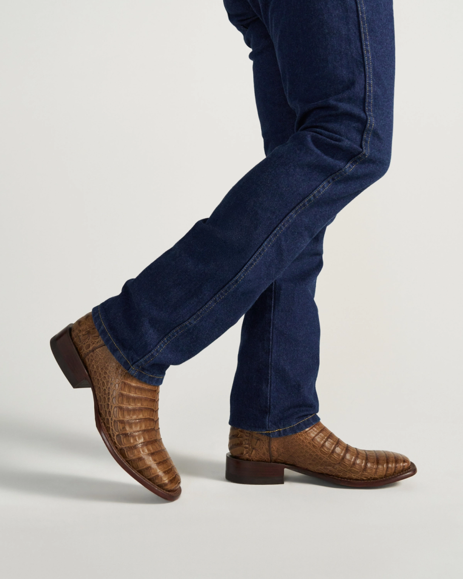 View of The William - Toffee/Navy Caiman