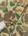 Closeup detail view of Men's Easywear Short Sleeve Pearl Snap - Duck Camo