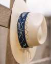 View of Mi Golondrina Hat Band - Blue/White