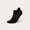 Image of one black ankle cut sock