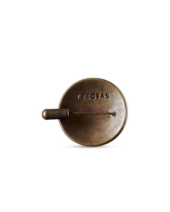 Back view of Concho Hat Pin - Antique Brass on plain background