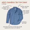 Image of the Men's Chambray Button Down showing it's unique selling points