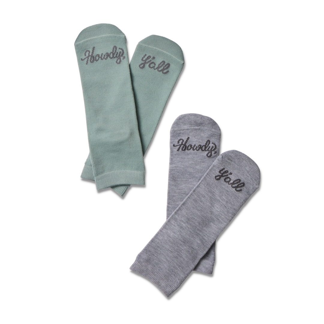 Two Pack of Women's Socks | Howdy Y'all Hiking Sock (2-Pack) - LT Teal ...