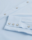 Closeup detail view of Men's Performance Western Pearl Snap LS - Sky