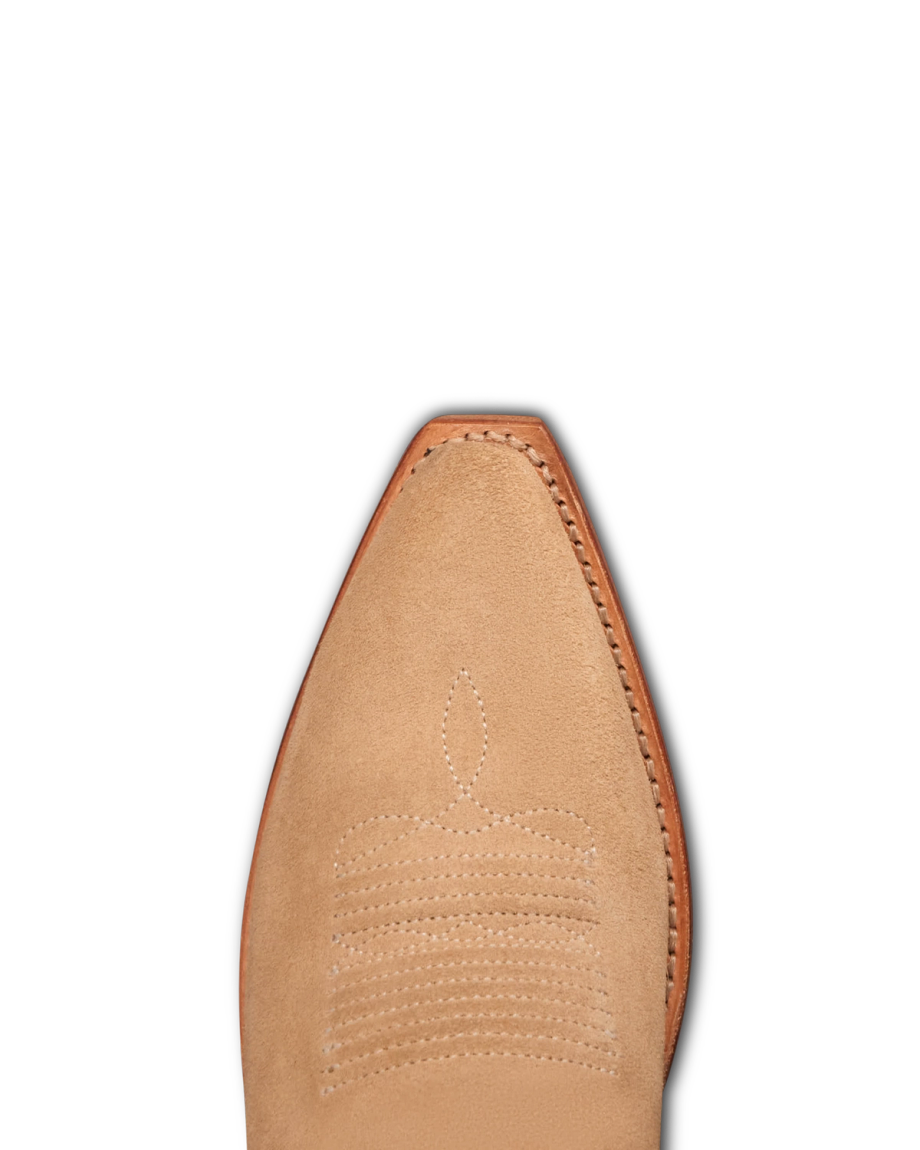 Toe view of The Annie - Ombre Suede on plain background