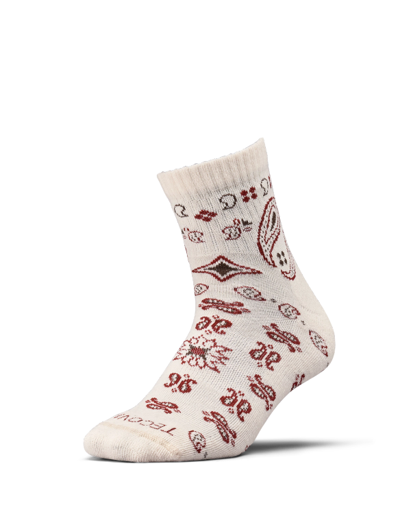 Quarterfront view of Hiker Socks (2-Pack) - Bandana Multi on plain background