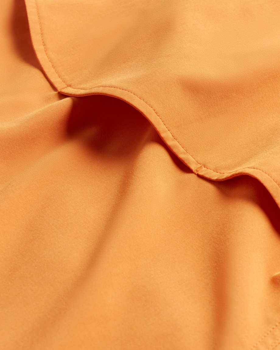 Closeup detail view of Men's Performance Western Pearl Snap SS - Burnt Orange