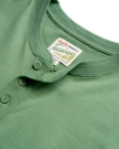 Closeup detail view of Men's Standard Issue Short Sleeve Henley - Green