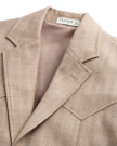Closeup detail view of Men's Western Blazer - Khaki