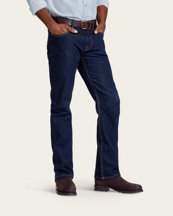 Men's Straight Western Jeans image
