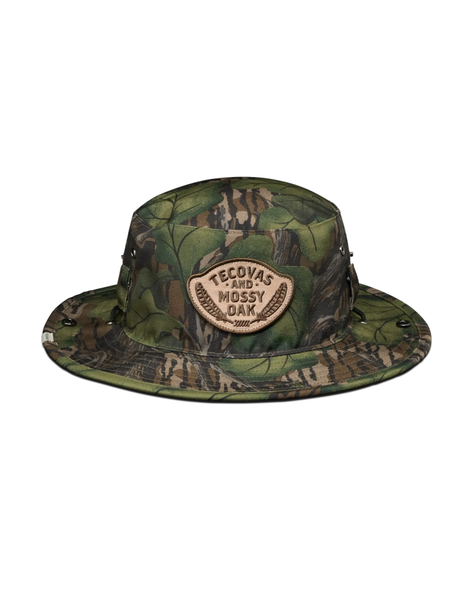 Front view of Tecovas x Mossy Oak Boonie Hat - Full Foliage on plain background