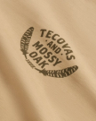 Closeup view of Men's Tecovas x Mossy Oak Turkey &amp; Boots T-Shirt - Khaki/Olive