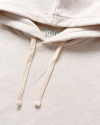 Closeup detail view of Men's Old School Hoodie Sweatshirt - Oatmeal Heather