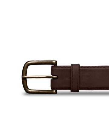 Front view of Men's Goat Belt II - Cafe on plain background