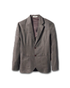 Front view of Men's Western Tweed Blazer - Gray Houndstooth on plain background