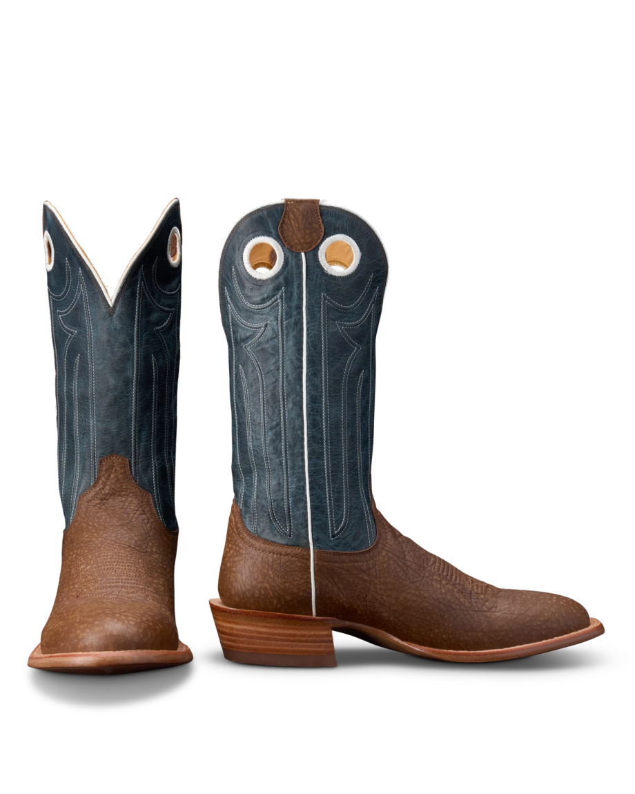 Pair view of The Prescott - Chestnut / Blue on plain background