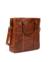 Quarterfront view of Bartlett Grab Handle Tote on plain background