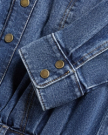 View of Women's L/S Denim Midi Dress - Medium Wash