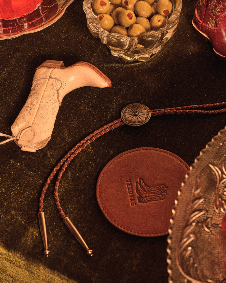 View of Bartlett Coaster 4 Pack - Cognac