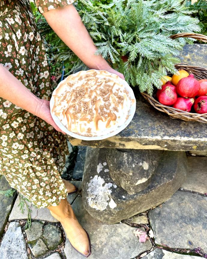 Image of a Peanut Butter Pie with a Chocolate Graham Cracker Crust 