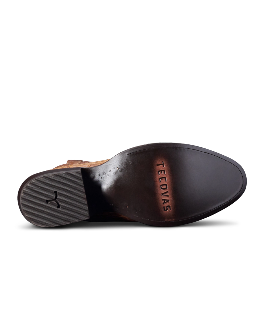 Sole view of The Dillon - Caramel on plain background