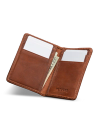 Inside view of Goat Bifold Card Case - Scotch on plain background