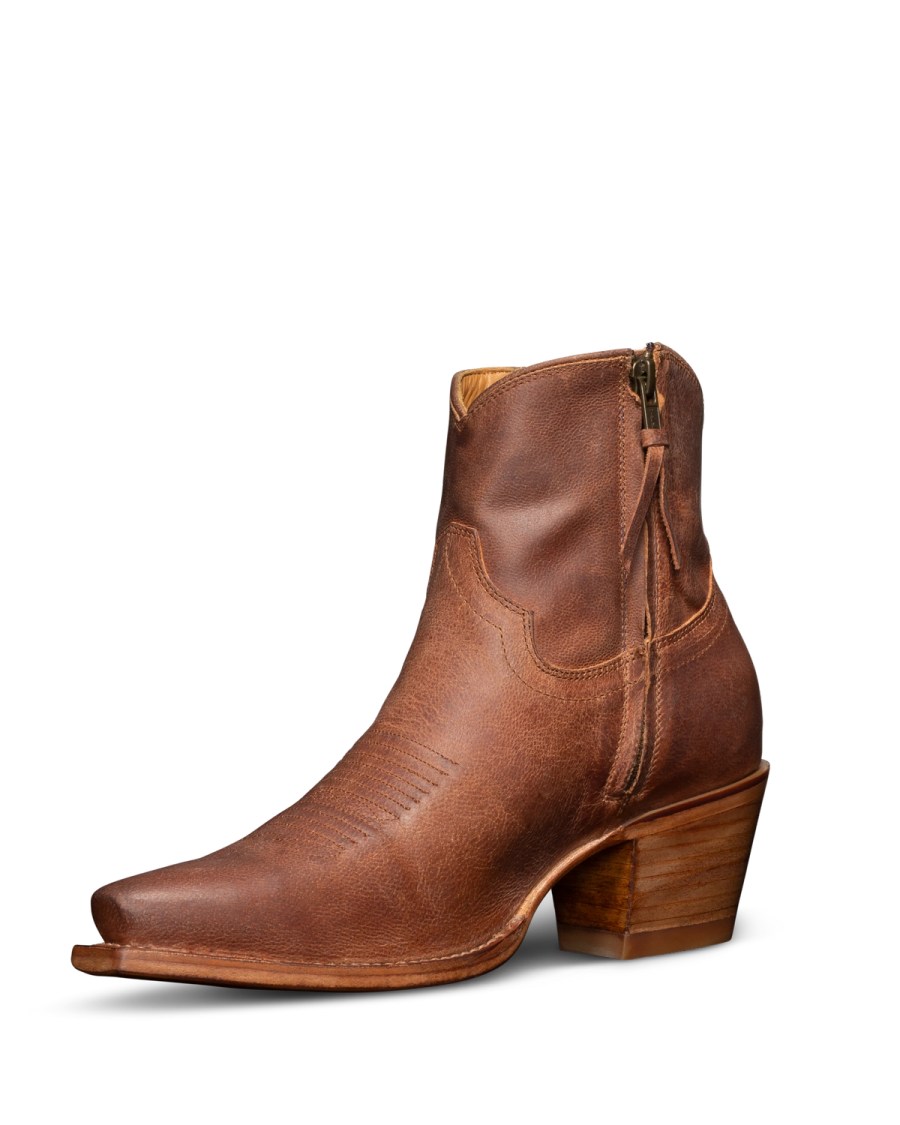 daisy The Daisy Women's Zip Bootie - Brown goat | Tecovas