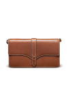 Front view of Women's Sierra Convertible Crossbody - Saddle Tan on plain background