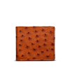 Front view of Ostrich Billfold - Pecan on plain background