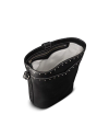Front view of Shoulder Bucket Bag - Black on plain background
