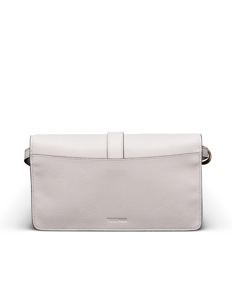 Back view of Women's Sierra Convertible Crossbody - Antique White on plain background