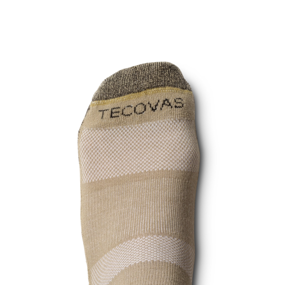 Toe view of Hiker Socks - Chai on plain background
