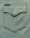 Closeup detail view of Men's Performance Western Pearl Snap SS - Cactus