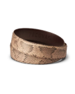 Back view of Men's Python Belt II - Mangrove on plain background