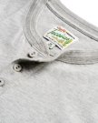 Closeup detail view of Men's Standard Issue Short Sleeve Henley - Gray Heather