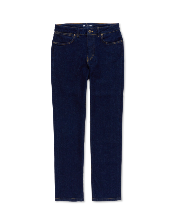 Front view of Women's Mid-Rise Stovepipe Jeans - Dark on plain background