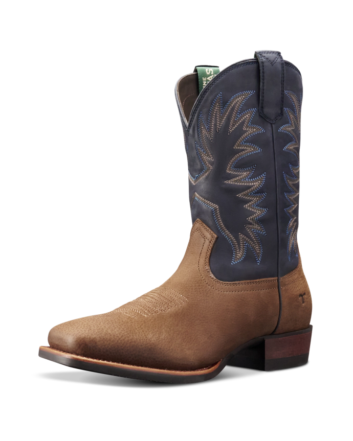 Quarterfront view of The Dusty - Light Mesquite Cowhide on plain background