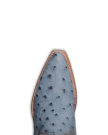 Toe view of The Annie - Chambray Ostrich on plain background