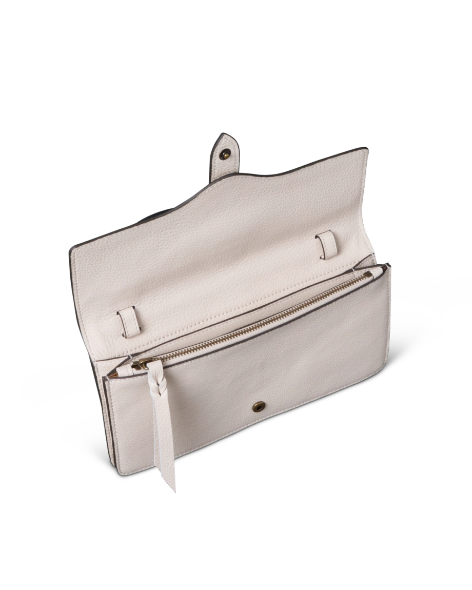 Front view of Women's Sierra Convertible Crossbody - Antique White on plain background