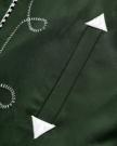 Closeup view of Men's Tecovas X H Bar C Birthday X Bolero Jacket - Green
