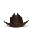 Front view of Cattleman Fur Cowboy Hat - Umber on plain background