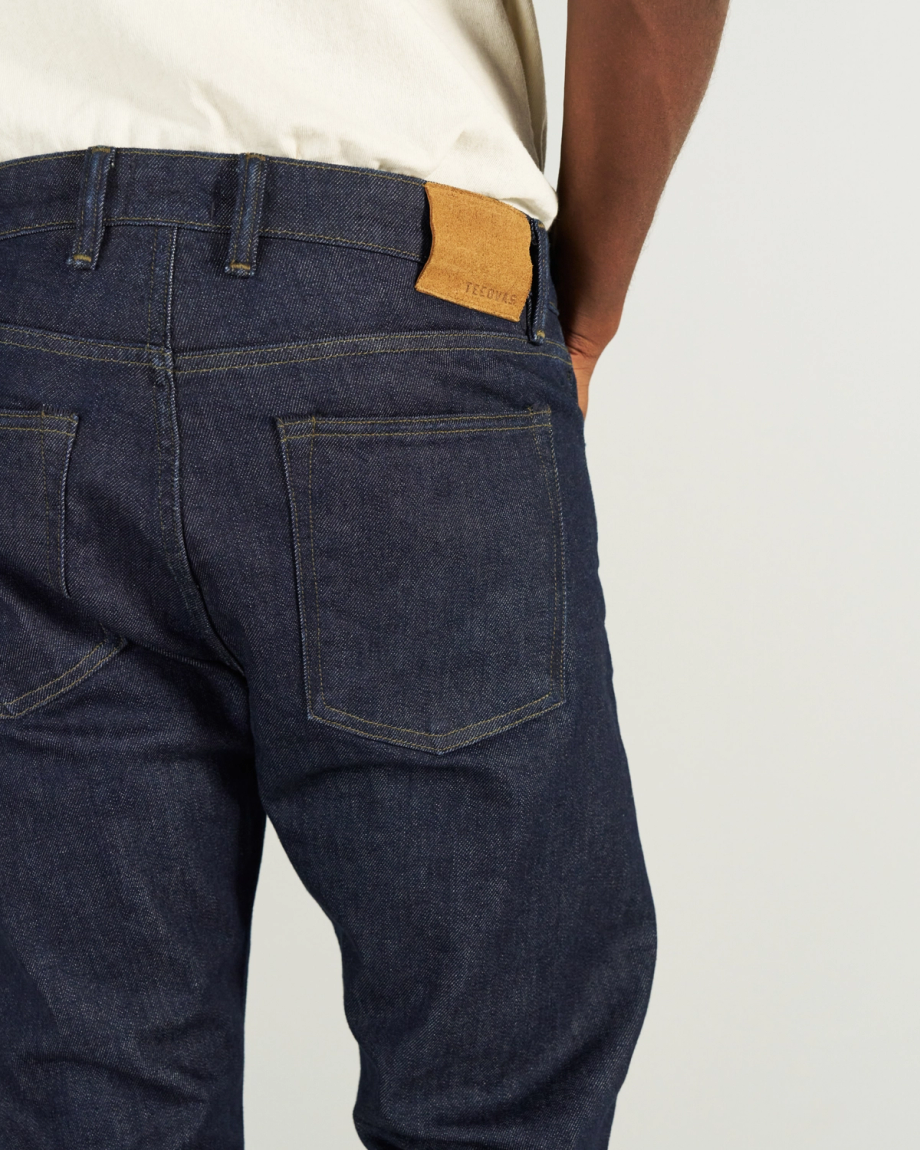 Closeup view of Men's Straight Crafted Denim - Resin Rinse