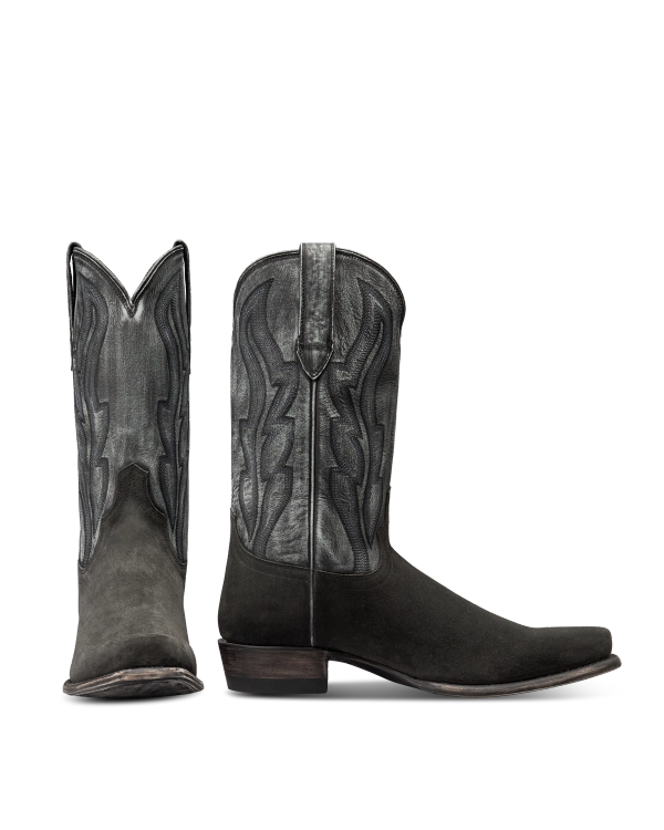 Pair view of The Warren - Gunsmoke Suede on plain background