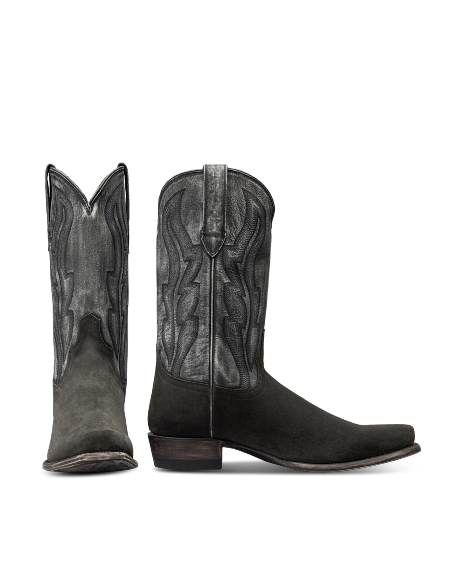 Pair view of The Warren - Gunsmoke Suede on plain background