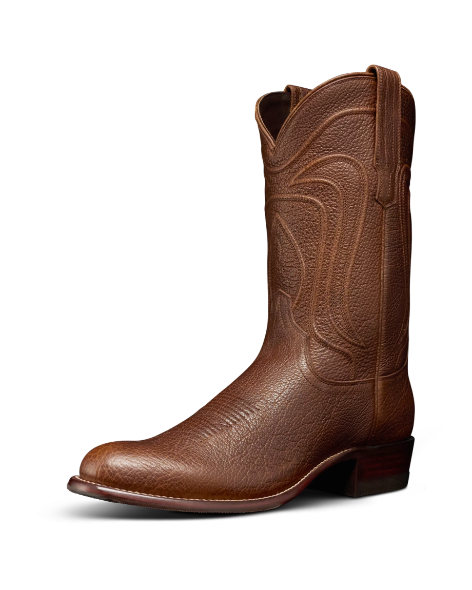 Quarterfront view of The Cartwright - Tobacco Regenerative Bison on plain background