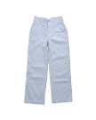 Front view of Women's Carpenter Pant - Blue / White Cotton on plain background